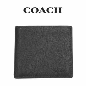 コーチ COACH アウトレット メンズ 財布 二つ折り財布 CR378 BLK(ブラック) ブラック｜importlotus
