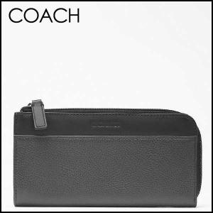 コーチ COACH メンズ カムデンレザーL字ジップウォレット/長財布 74776 SL/BK（スレート×ブラック）