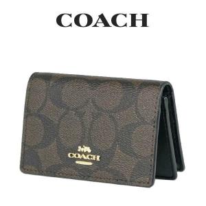 コーチ COACH アウトレット レディース 小物 カードケース 名刺入れ 91681 IMAA8(ブラウン×ブラック)｜importlotus