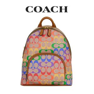 ★ コーチ COACH アウトレット レディース バッグ リュック バックパック 93841 B4R8T(ブラス×タン ペニー マルチ) シグネチャー【在庫処分】｜importlotus