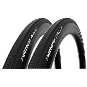 2本セット Vittoria(ビットリア) RALLY (ラリー) チューブラータイヤ RVC バルブコア脱着可能 (オールブラック, 23-28") 輸入品【新品】｜IMPORT ONE