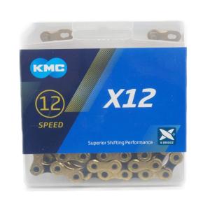 KMC(ケイエムシー) X12 チェーン 12速/12S/12スピード/12speed 用 126Links (ゴールド/ブラック)  輸入品【新品】