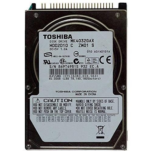 (東芝) Toshibaハードディスクドライブ MK4032GAX 40GB