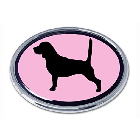 犬用エンブレム ピンク BEAGLE-PINK-OVAL