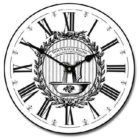 Powder Room White Wall Clock | Ultra Quiet Quartz ...