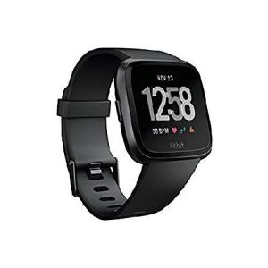 Fitbit Versa Smart Watch、ブラック/ブラックアルミニウム、ワンサイズ（S＆Lバンド含む）｜importselection