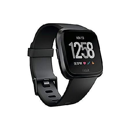 Fitbit Versa Smart Watch、ブラック/ブラックアルミニウム、ワンサイズ（S＆L...