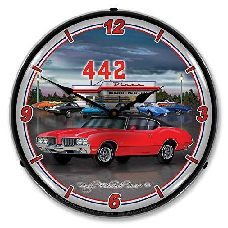 1970 442 Oldsmobile LED Wall Clock, Retro/Vintage,...