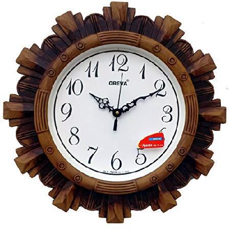 Oreva Plastic Vintage Wall Clock (Brown, 32 x 4 x ...