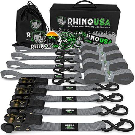 Rhino USA Ratchet Tie Down Straps (4PK) - 1,823lb ...