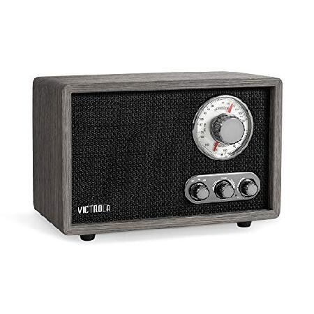 Victrola Linden Wood Bluetooth Radio, Grey, VRS-50...