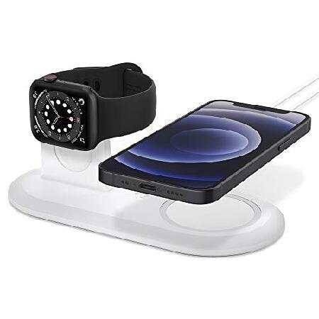Spigen Mag Fit Duo MagSafe充電パッド用設計 Apple Watchスタンド...