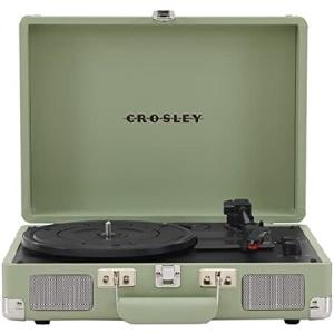 Crosley CR8005F-MT Cruiser Plus Vintage 3-Speed Bluetooth in/Out Suitcase Turntable, Mint｜importselection