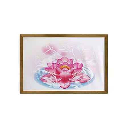 Ambesonne Flower Framed Wall Art, Mandala Motif Or...