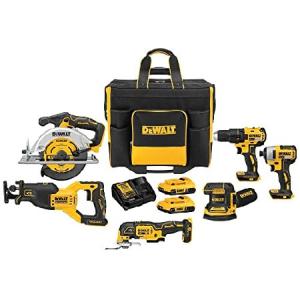 Dewalt 20V Max 6 Tool Combo Kit With Large Site Ready Rolling Bag｜importselection