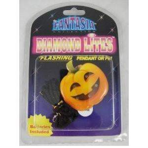 LED Flashing Halloween Orange Pumpkin Pin or Pendant おもちゃ｜importshop