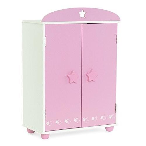 18-inch Doll Furniture | Pink Armoire with Star De...