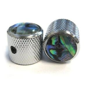 Mighty Mite Guitar Barrel Knobs - Chrome with Abalone Inlay｜importshop