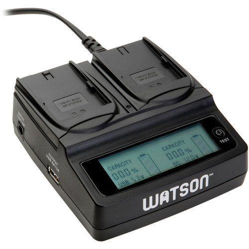 Watson Duo LCD Charger with 2 LP-E6 Battery Plates