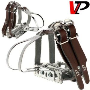 VP Track Fixie Bike Pedals Toe Clips and Leather Straps｜importshop