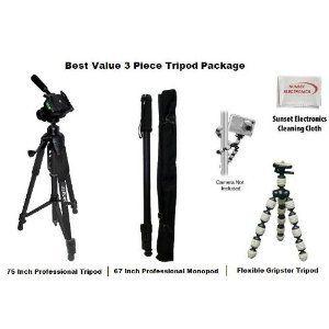 3 Piece Best Value Tripod 三脚 Package For The Sony ...