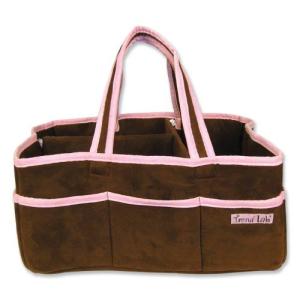 Trend Lab Storage Caddy Ultrasuede Brown/Pink｜importshop