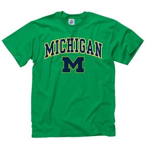 Michigan Wolverines New Agenda Irish Green T-Shirt...