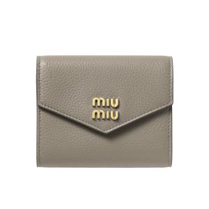 MIU MIU ミュウ ミュウ 三つ折り財布 VITELLODAINO ヴィッテロダイノ 5MH040 2DT7 F0572｜importshopdouble