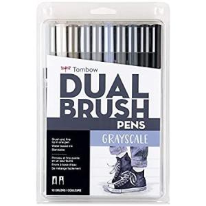 Tombow Dual Brush Pens 10/Pkg-Gray Scale (並行輸入品)【並行輸入品】