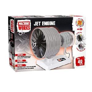 Machine Works MWHJ01 Jet Engine Toy-Replica Model Building Kit-Features Sounds and Illumination 40+ Pieces 10+ Years Multiの商品画像