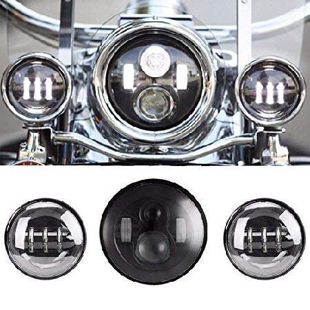 INDNICE PROJECTOR 7&quot; LED HEADLIGHT For harley fatb...