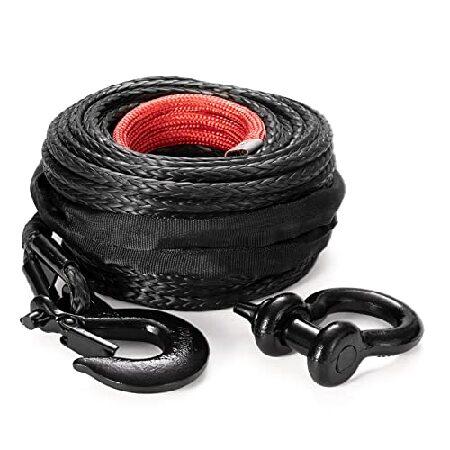 FIERYRED Synthetic Winch Rope 100FT 3/8 Inch 26500...