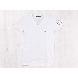 EMPORIO ARMANI エンポリオアルマーニ アンダーウェア 111262 ホワイト 漢字ロゴ 蛇 半袖Tシャツ