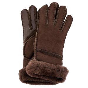 UGG アグ 手袋 2023年-2024年秋冬新作 17371 W SHEEPSKIN SEAMED GLOVE レディース シームドテックグローブ スマートフォン対応 BURNT CEDAR/BCDR ブラウン｜importteresa