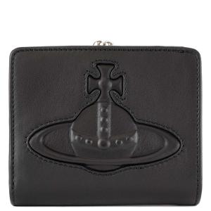 VIVIENNE WESTWOOD ヴィヴィアンウエストウッド 二つ折り財布 2024年春夏新作 51010020 L001S SMOOTH WALLET FR PKT レディース ミニ財布 N401 BLACK ブラック｜importteresa