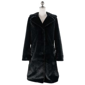 HERNO ヘルノ 2023年-2024年秋冬新作 フェイクファーコート GC000411D 12422 SOFT FAUX FUR レディース 女性 ファージャケット エコファー 9300 NERO ブラック｜importteresa