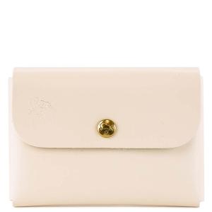 IL BISONTE イルビゾンテ カードケース SCC032 PG0001 CARD CASE レディース メンズ 男女兼用 名刺入れ コインケース WH176 BIANCO LATTE ホワイト｜importteresa