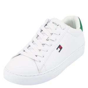 TOMMY HILFIGER トミーヒルフィガー スニーカー tmBRECON3 メンズ ローカット 靴 WHI04 WHITE/GREEN ホワイト/グリーン｜importteresa