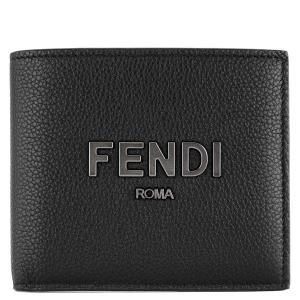 財布 メンズ 二つ折り FENDI フェンディ 7M0169 ALA8 Portafoglio シグネチャー F1Z35 NERO+RUBS ブラック