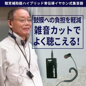 ハイブリッド骨伝導イヤホン式集音器 聴覚補助機...の詳細画像1