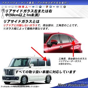 リアサイドガラス カーフィルム 左または右 小(50cm未満) 全車種対応 ニュープロテクション UVカット スモーク｜impre