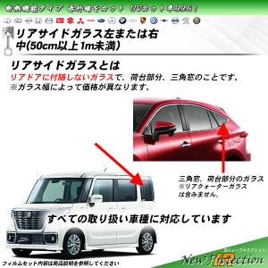 リアサイドガラス カーフィルム 左または右 小(50cm未満) 全車種対応 IRニュープロテクション UVカット スモーク｜impre