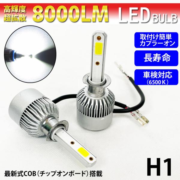 H1 LEDバルブ フォグランプ 爆光 8000lm 6500K 36w ヘッドライト 高品質のco...