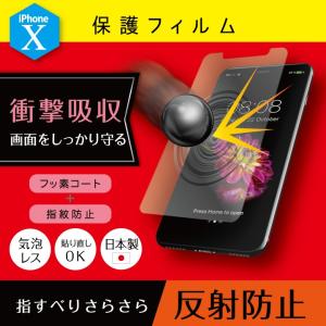 iPhoneX アイフォン10 アイホン10 iPhone2017 保護フィルム  衝撃吸収 アンチグレアフィルム｜imprinc