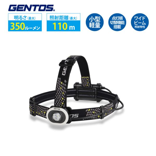ヘッドライト コンパクトライト 乾電池式 GENTOS ジェントス GD-101H
