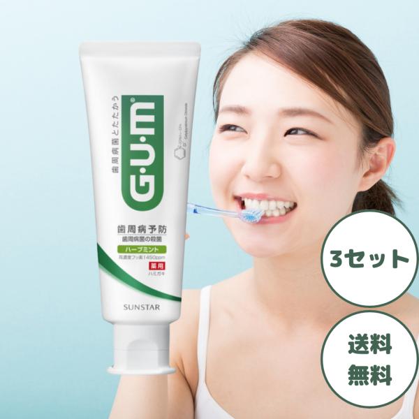 サンスター GUM ガム 薬用 デンタルペースト スタンディングタイプ 120g 3セット 医薬部外...