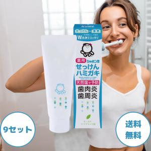 シャボン玉 歯磨き粉 薬用 せっけんハミガキ 80g 9セット シャボン玉石けん 歯磨き 歯磨き粉 塩 シャボン玉石けん歯磨き 歯周炎 歯周病 医薬部外品 フッ素なし