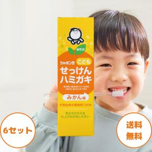 シャボン玉 こども せっけんハミガキ 6セット シャボン玉石けん 歯磨き 歯磨き粉 子供 こども 子ども はみがき フッ素なし 研磨剤なし シャボン玉石鹸 歯磨き粉