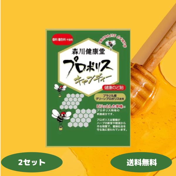 プロポリス 飴 100ｇ 森川健康堂 プロポリスキャンディー のど飴 2セット 健康のど飴 プロポリ...