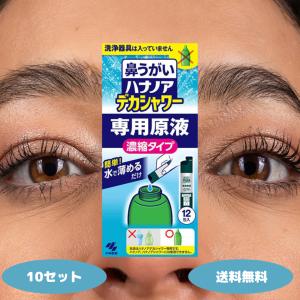 小林製薬 鼻うがい ハナノア デカシャワー 専用原液 濃縮タイプ 12包入 10個セット 鼻洗浄 水で薄める濃縮タイプ (鼻洗浄器具なし)